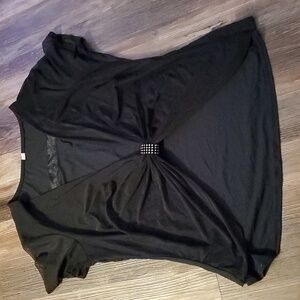 Unbranded black blouse with bling in the middle S/M from South Korea